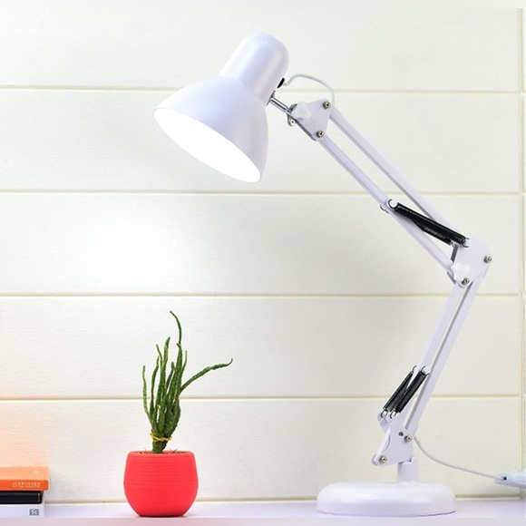 Adjustable Angled Desk Lamp White - Picture 1 of 8